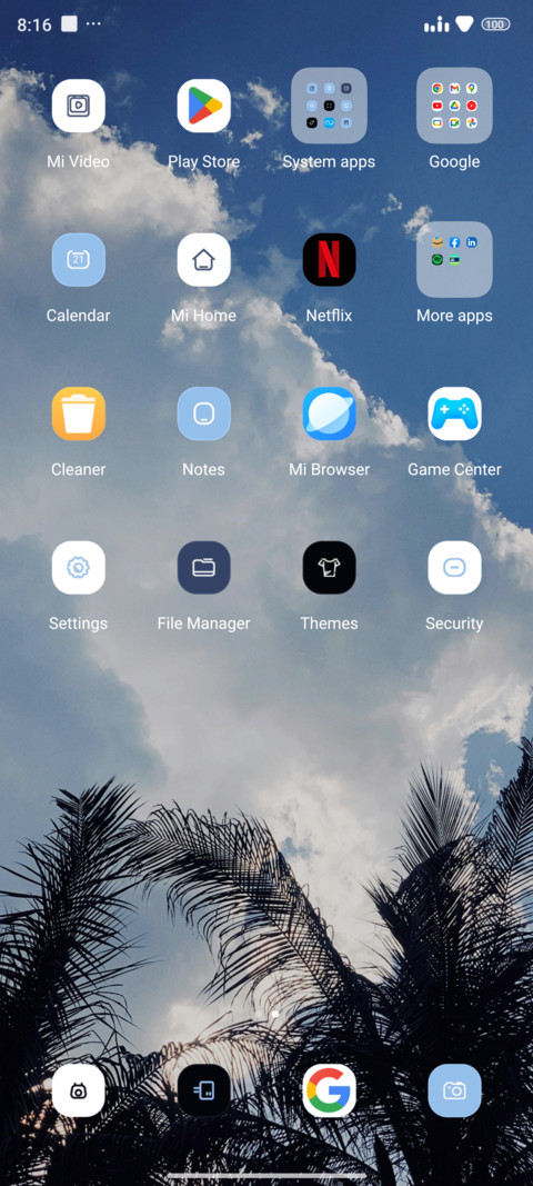 blue sky screenshot