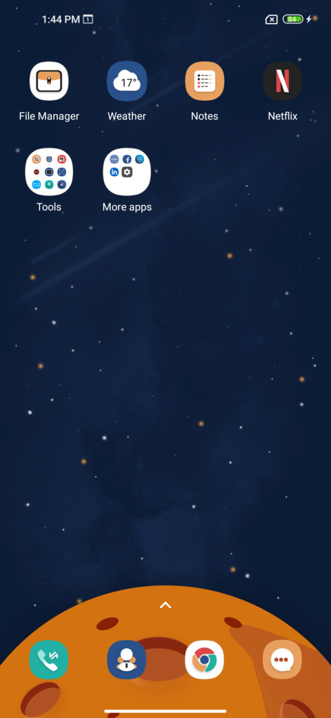 Starry sky mars screenshot