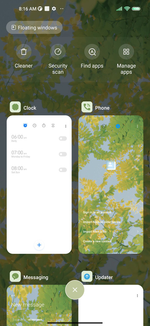 Eye care green screenshot