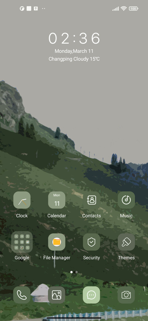 Green mountains screenshot