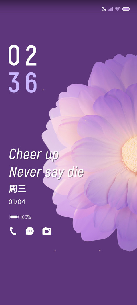动态双模式紫金花开 screenshot