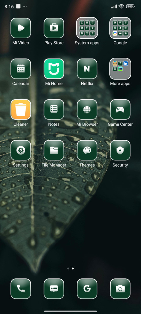 Droplets on Leaf screenshot