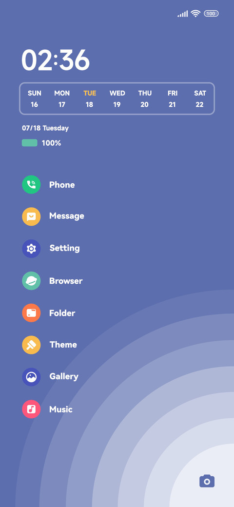 Simple gradient screenshot