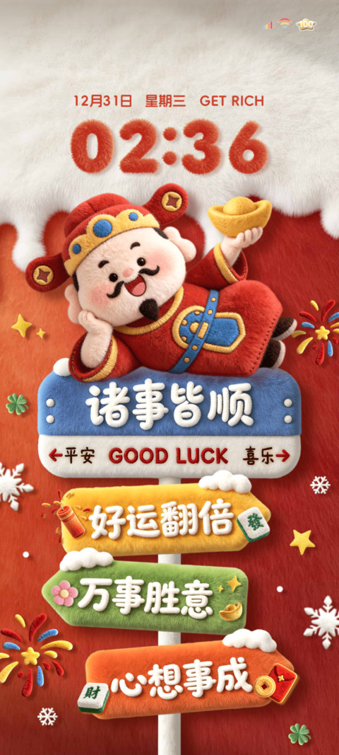 毛绒财神 许愿路牌 screenshot
