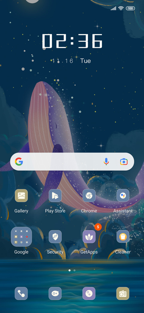 Galaxy whale screenshot