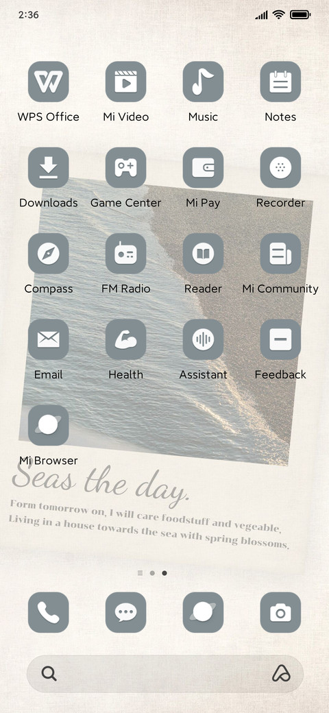 Sea and sand shore screenshot