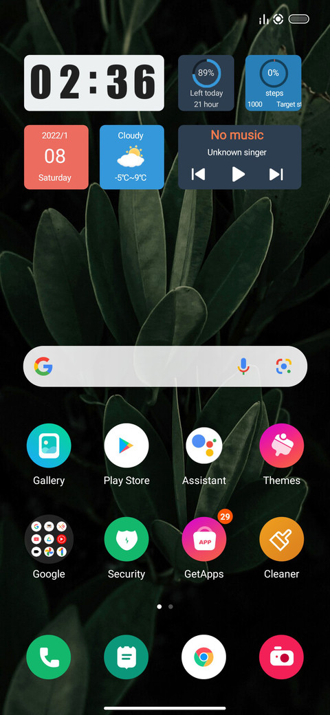 Widget screenshot