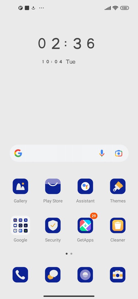 Klein blue screenshot