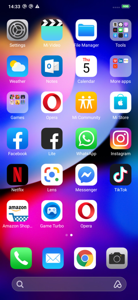 Android X screenshot