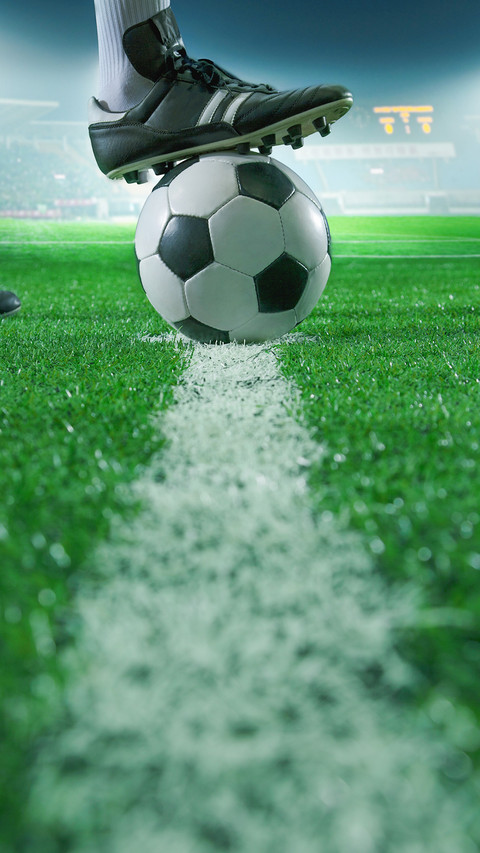 Concept of soccer ball, sport games, football match screenshot