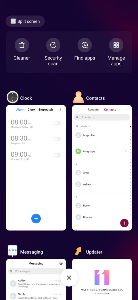 Red X screenshot