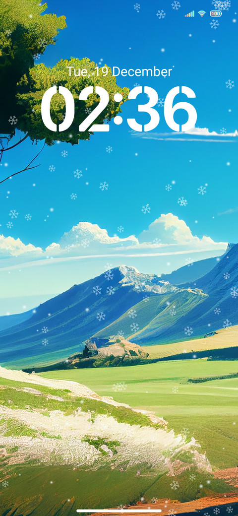 Christmas snow screenshot