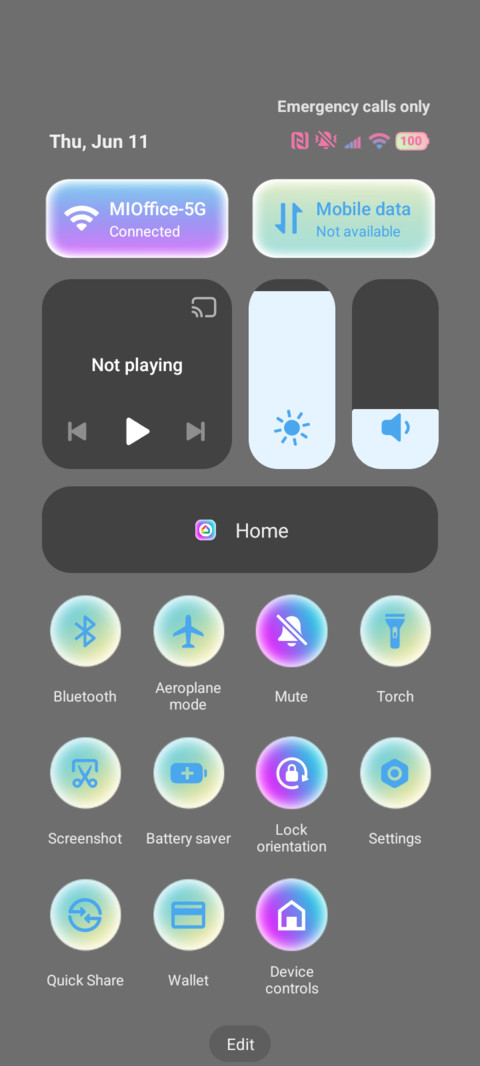 Colorful custom screenshot