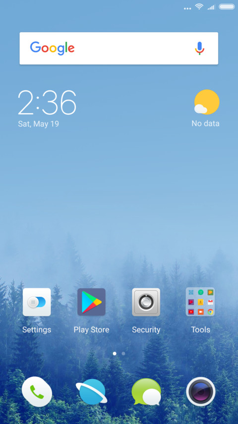 Nature blue screenshot