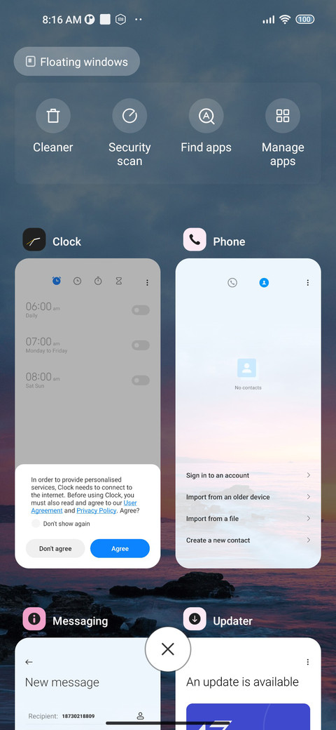 Pink blue coast screenshot