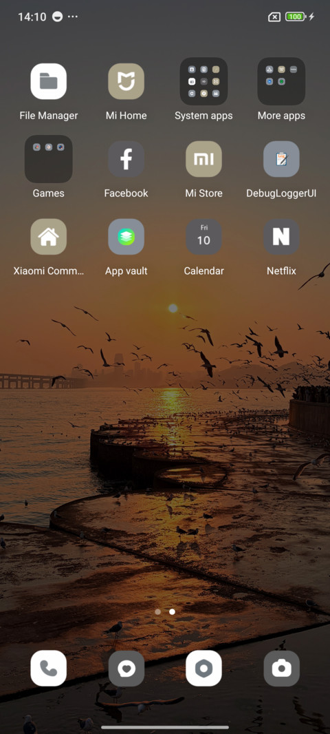 Sea and birds screenshot