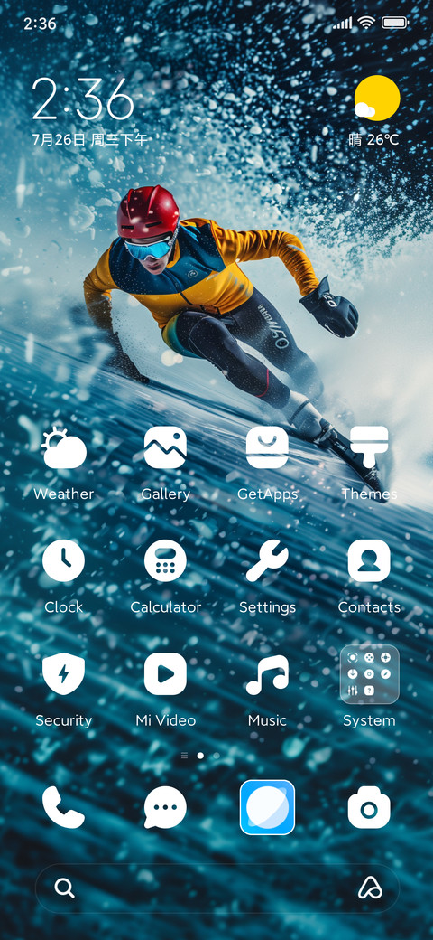 Speed skiing screenshot
