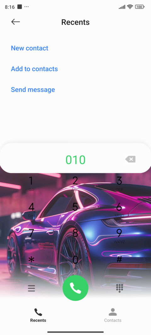 Fancy sports car screenshot