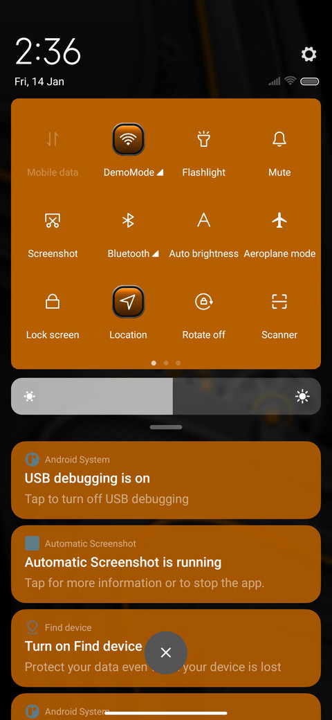Orange gear screenshot
