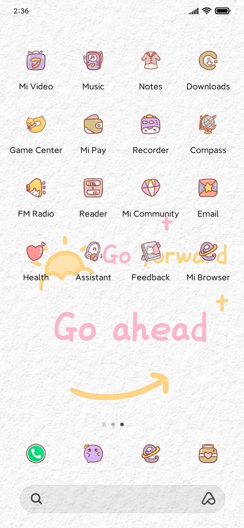 Inspirational text screenshot