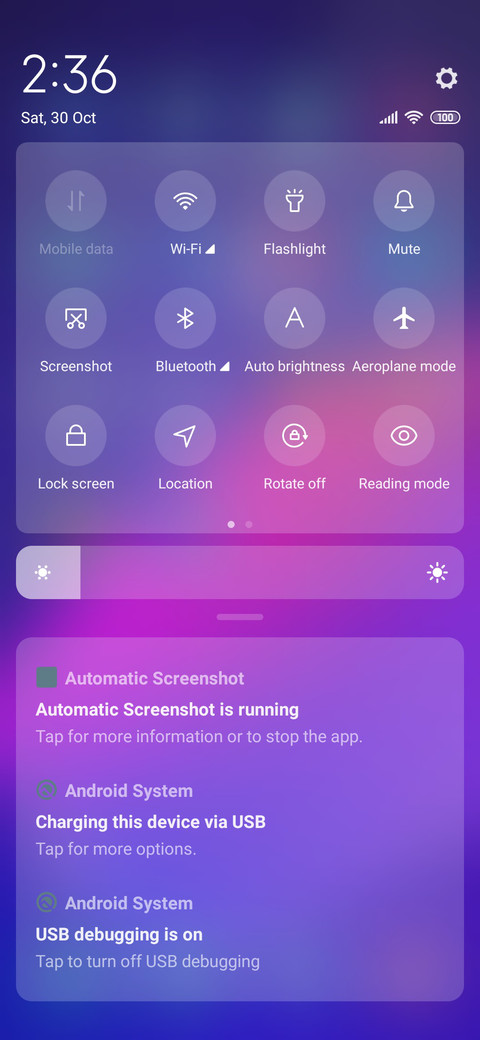 Frosted glass screenshot