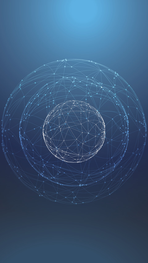 Blue sphere Background screenshot