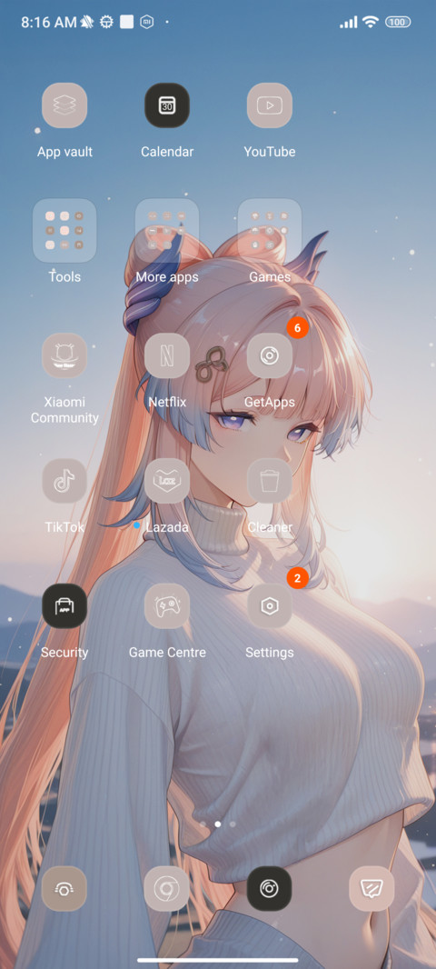 Pink-haired girl screenshot