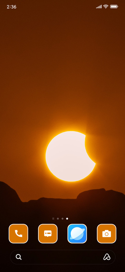 Sun set screenshot