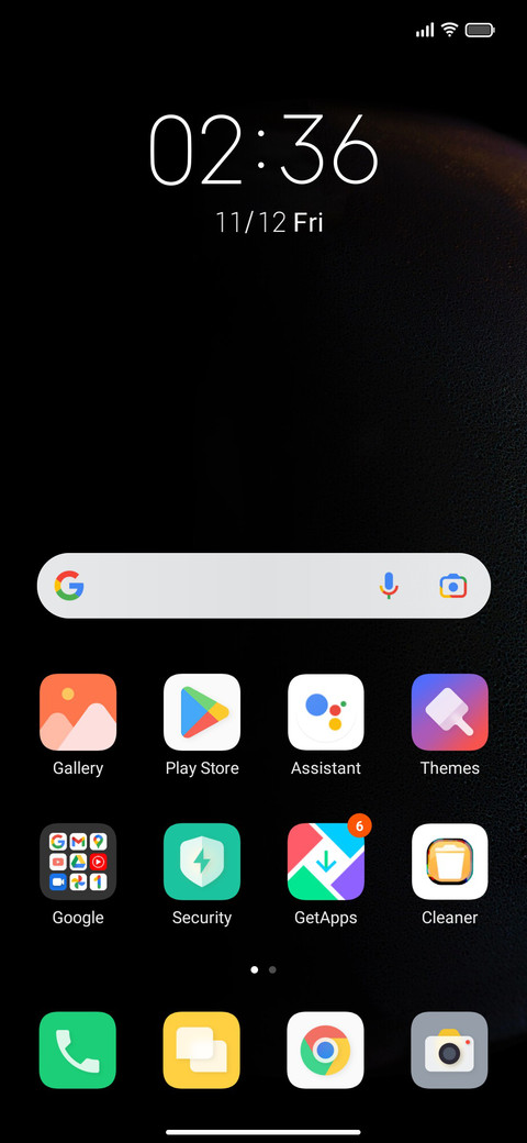 me UI screenshot