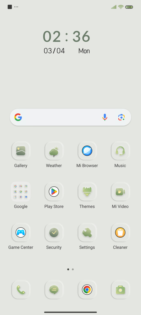 Cream green screenshot