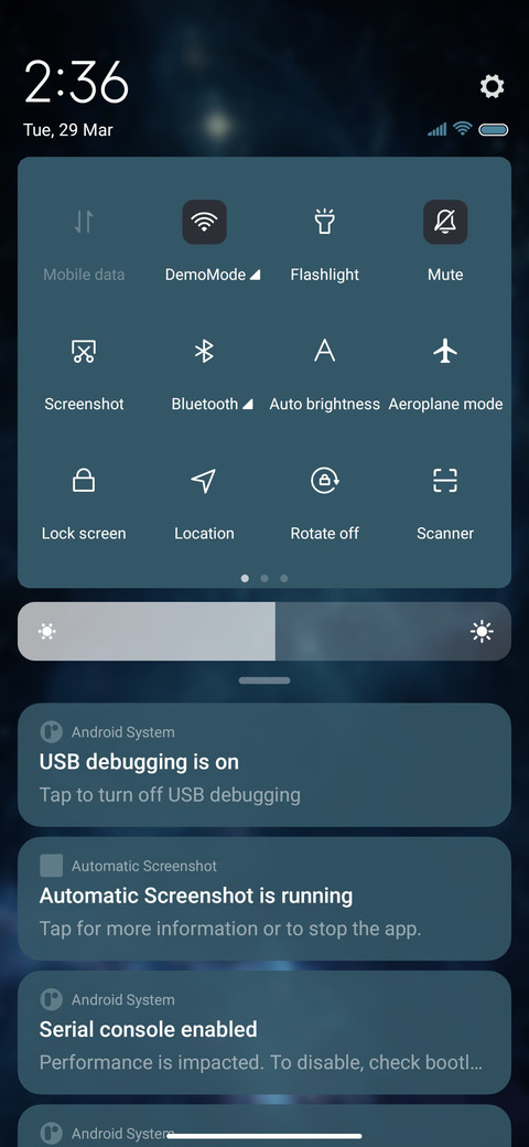 Cosmic space screenshot