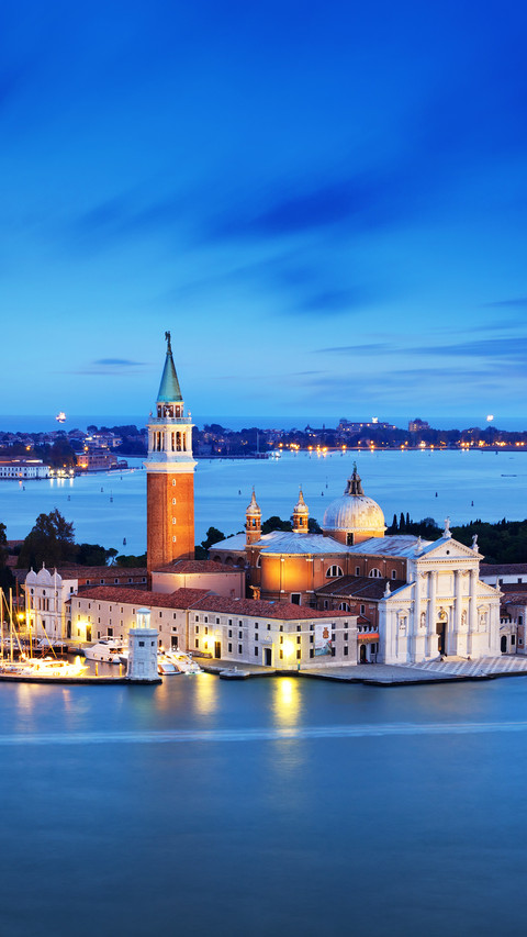 View of San Giorgio Maggiore Church at sunset in Venice screenshot
