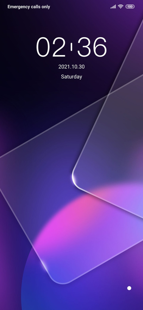 Frosted glass screenshot