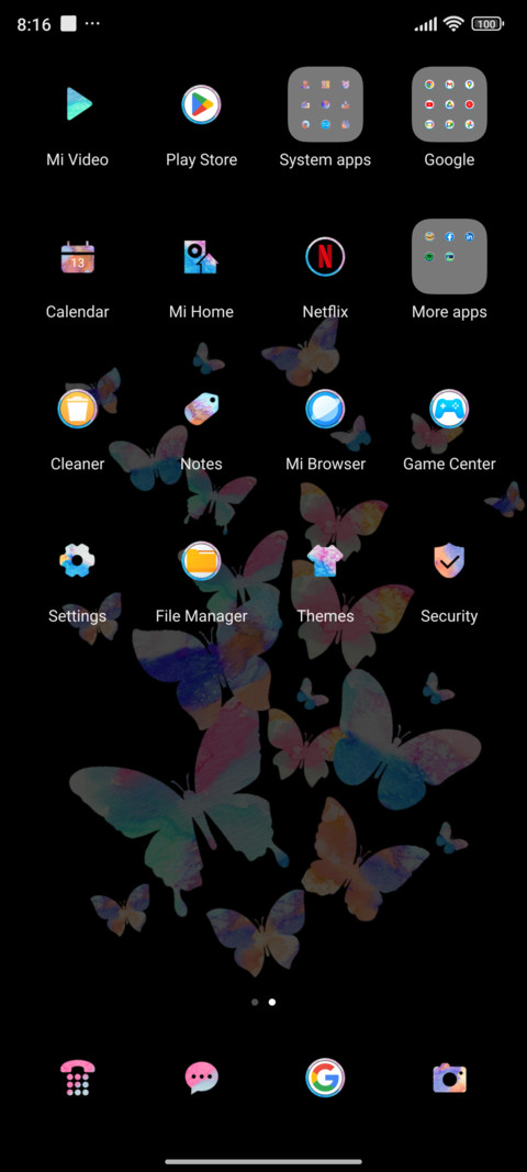 Colorful butterfly screenshot