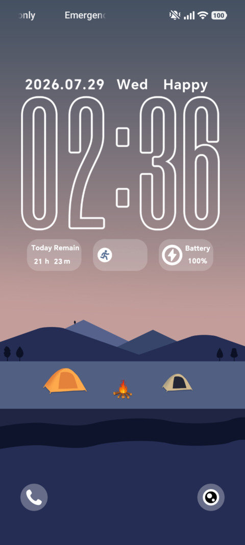 Mountain Dusk Fire screenshot