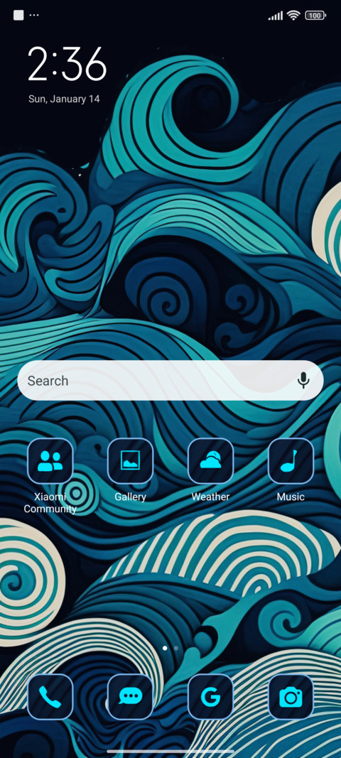 abstract waves screenshot