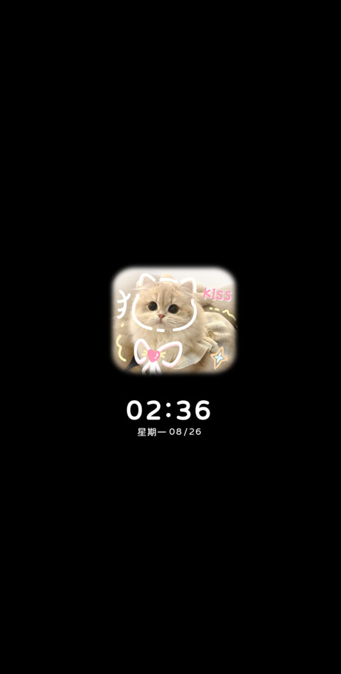 ins猫咪渐变涂鸦 screenshot