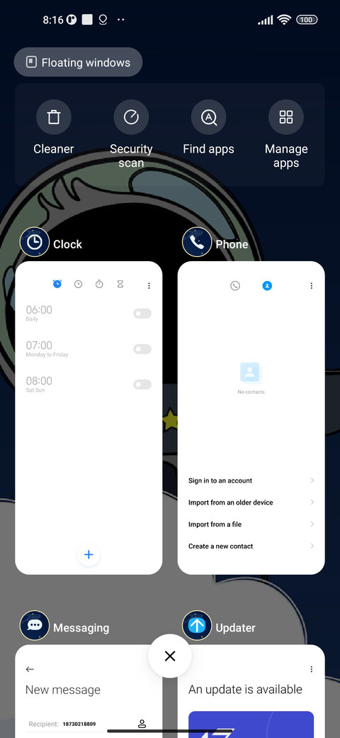 astronaut stars screenshot