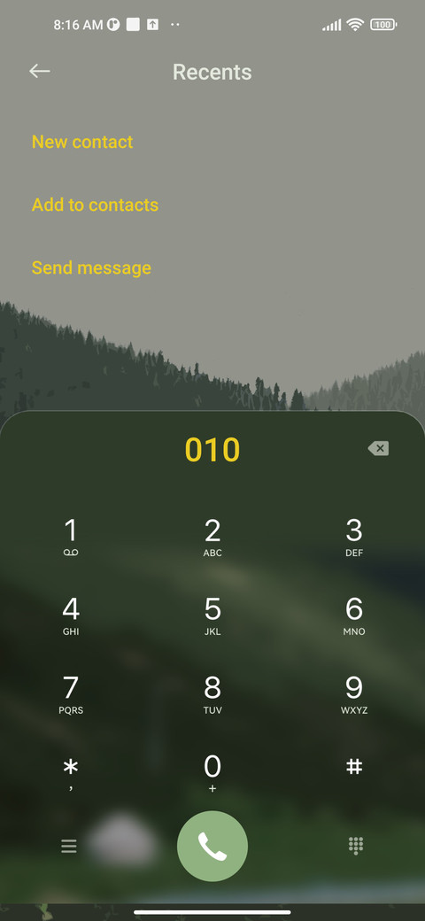 Green mountains screenshot