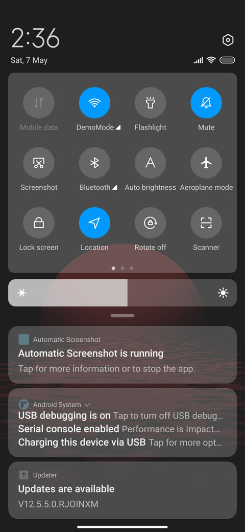 Sunset screenshot