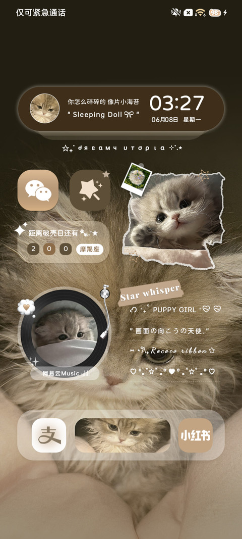 氛围感 小猫心事 screenshot