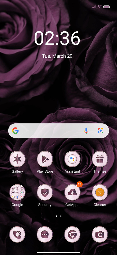 Vintage rose screenshot