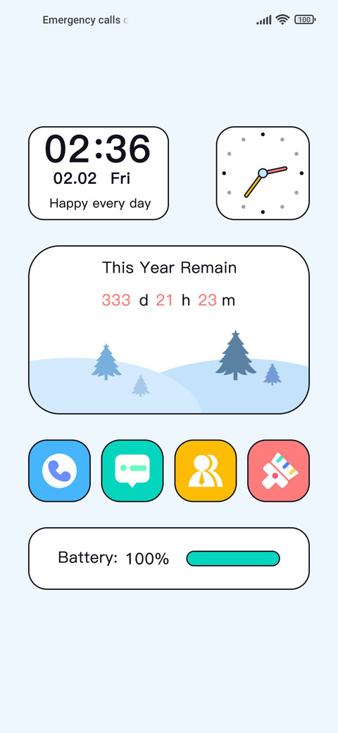 Classic light blue screenshot
