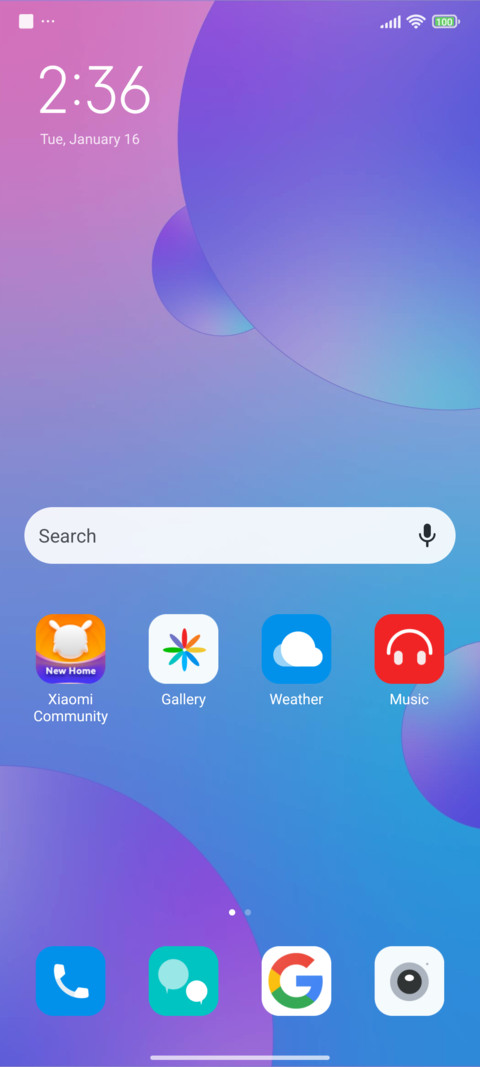 Widget geometry screenshot