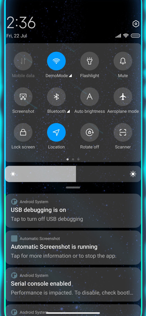 starry sky screenshot
