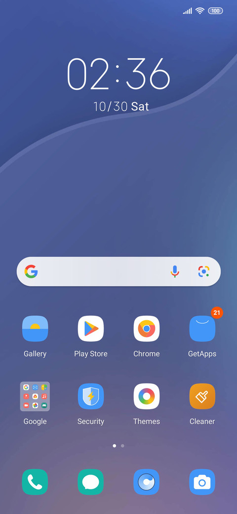 Glass clock screenshot