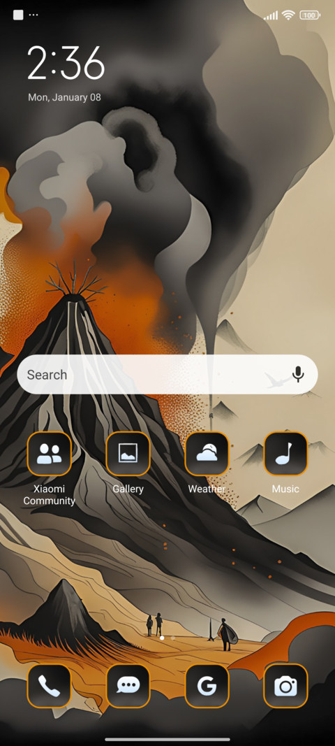 volcano painting screenshot