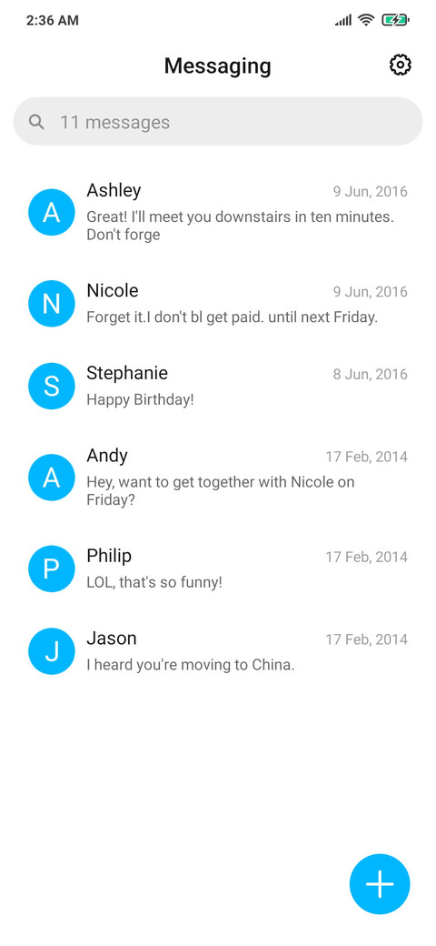 Blue White screenshot
