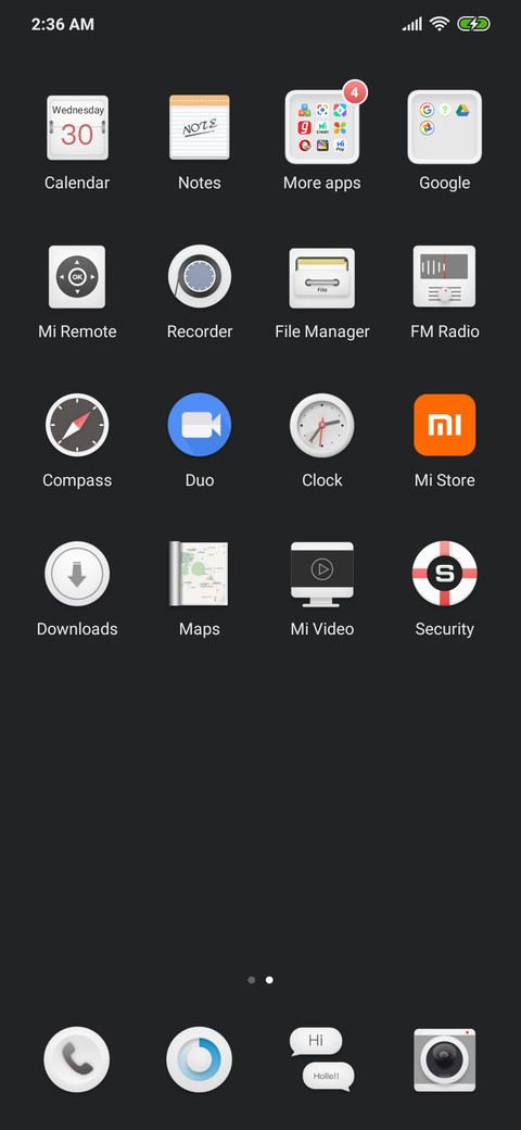 Dark White screenshot