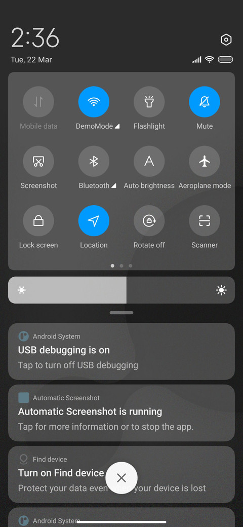 Vertical circle screenshot